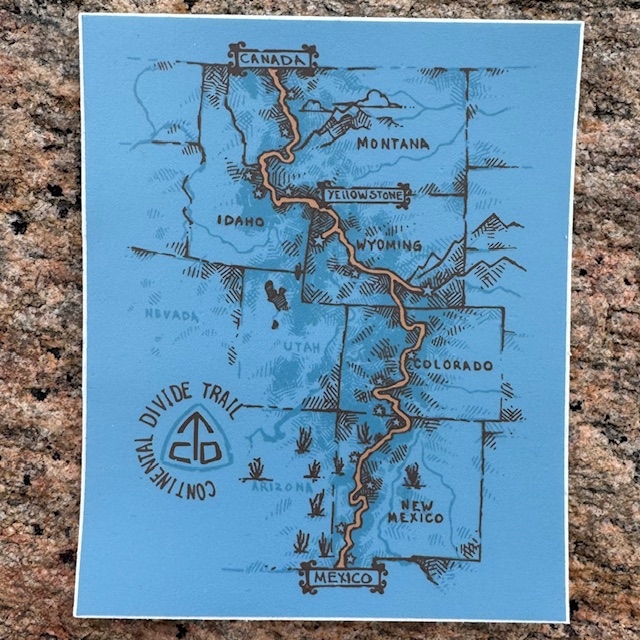 CDT Trail Map Sticker